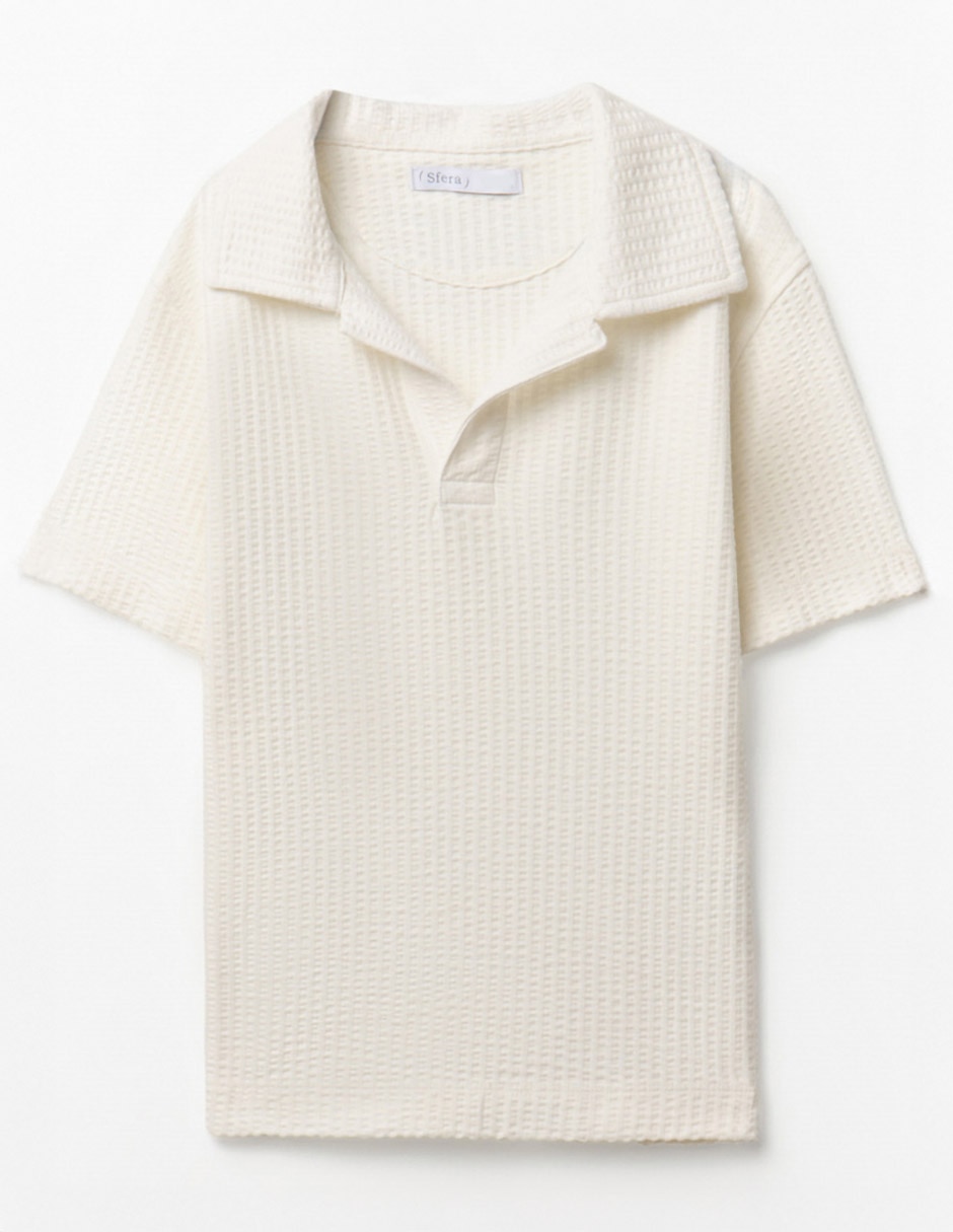 Playera tipo polo Sfera de algodón para niño Playera tipo polo Sfera de algodón para niño